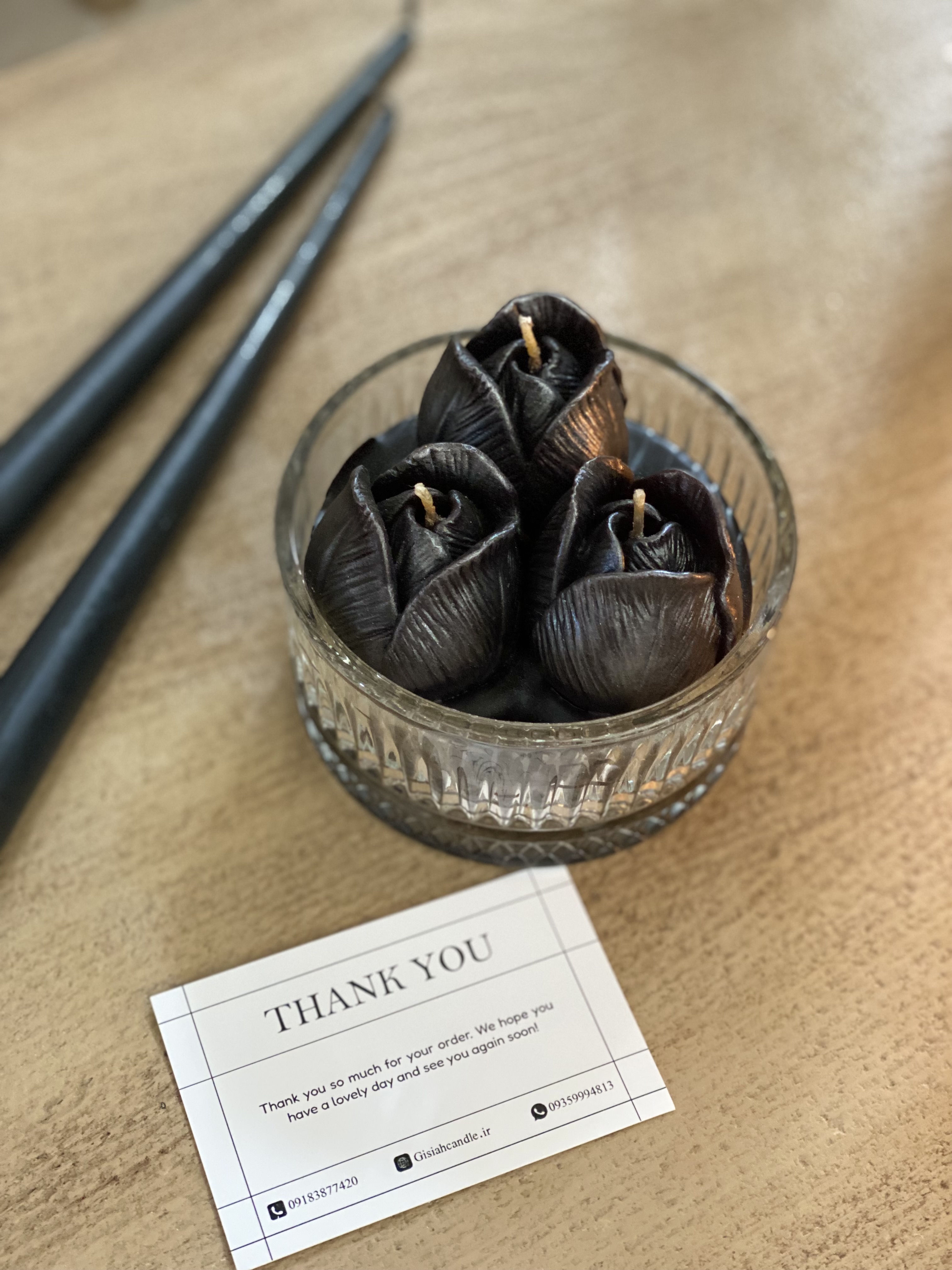 شات شمع رز مشکی